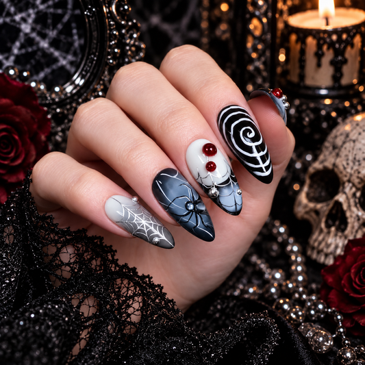 Midnight Web Gothic Press-On Nails