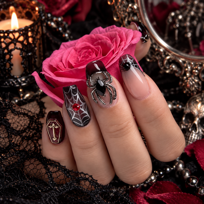 Black Widow Gothic Press-On Nails