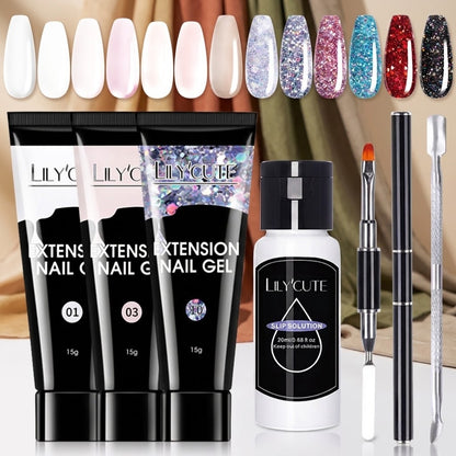 15ml Poly Gel Nail Extension Kit – Complete Builder Gel Set