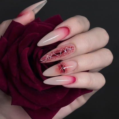 Vampire Romance Almond Nails