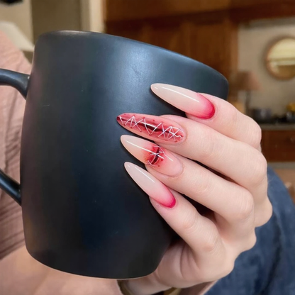Vampire Romance Almond Nails