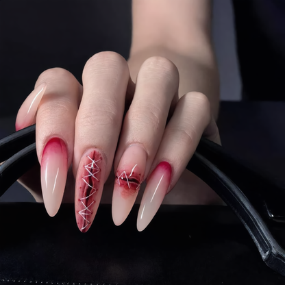Vampire Romance Almond Nails