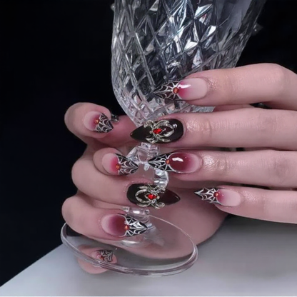 Crimson Rose Gothic Stiletto Press-On Nails