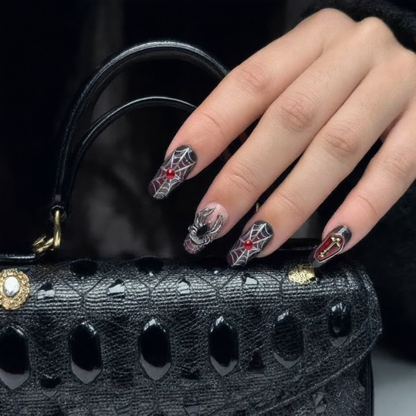 Black Widow Gothic Press-On Nails