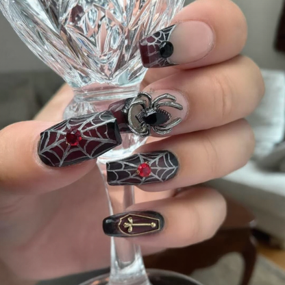 Black Widow Gothic Press-On Nails