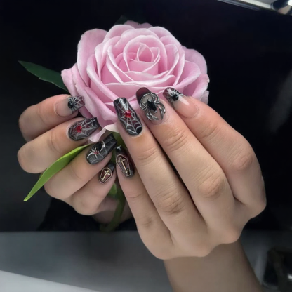 Black Widow Gothic Press-On Nails