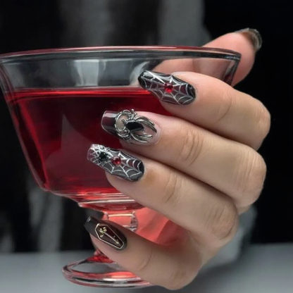 Black Widow Gothic Press-On Nails