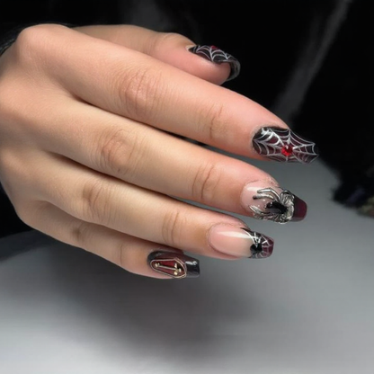 Black Widow Gothic Press-On Nails