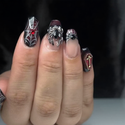 Black Widow Gothic Press-On Nails