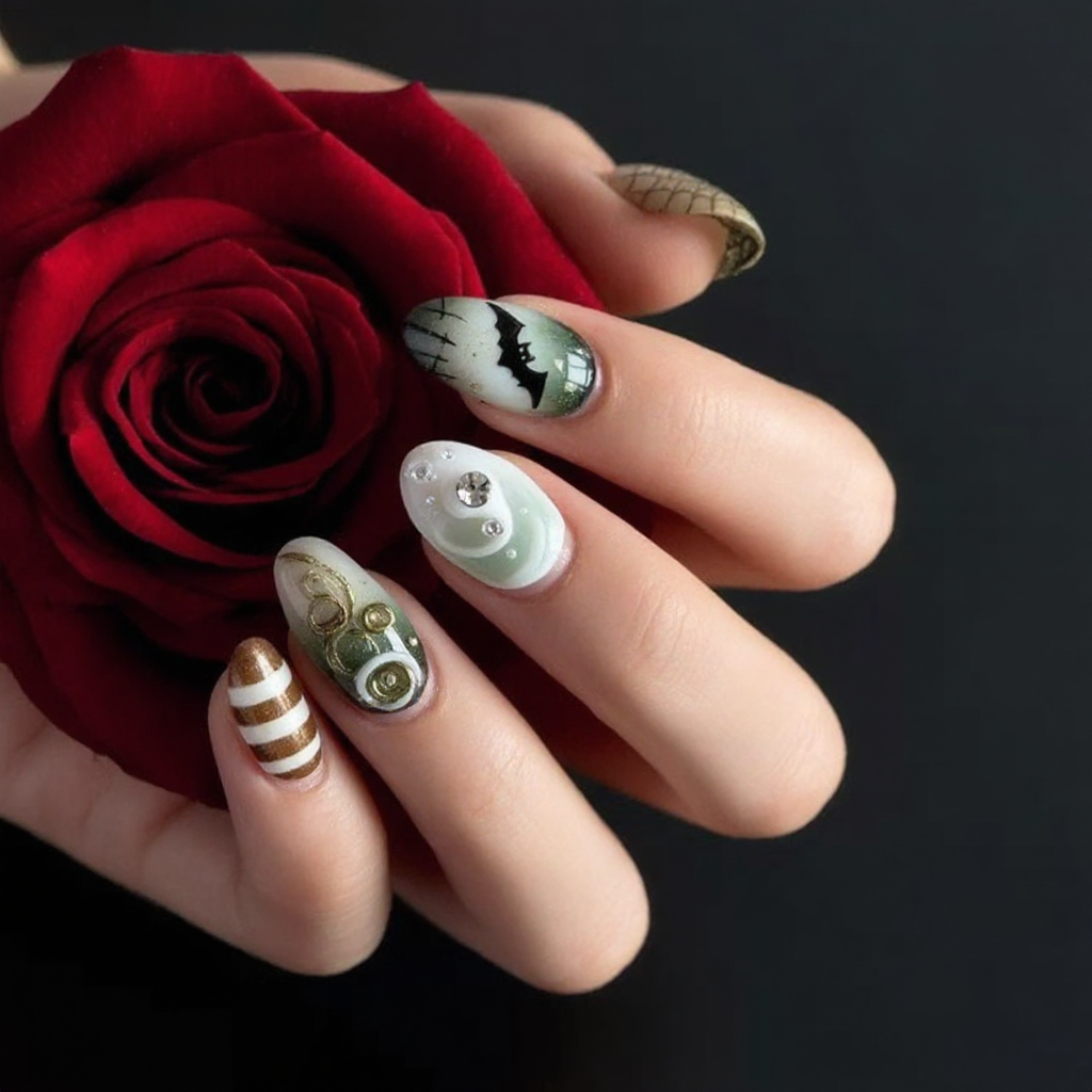 Haunted Night Halloween Press-On Nails