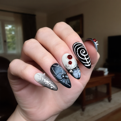 Midnight Web Gothic Press-On Nails