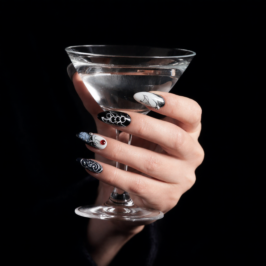 Midnight Web Gothic Press-On Nails