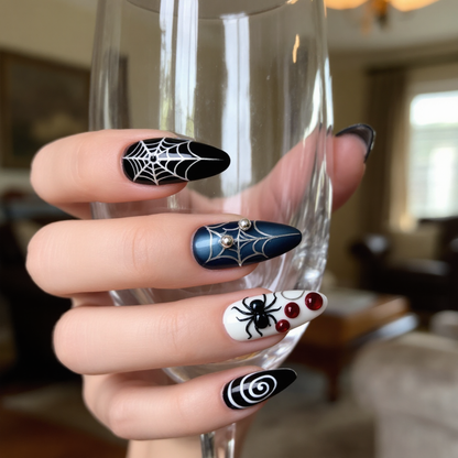 Midnight Web Gothic Press-On Nails