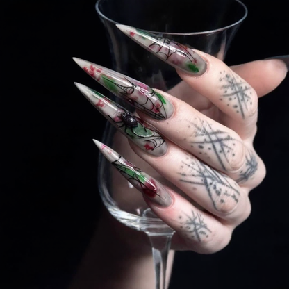 Poison Rose Gothic Stiletto Press-On Nails