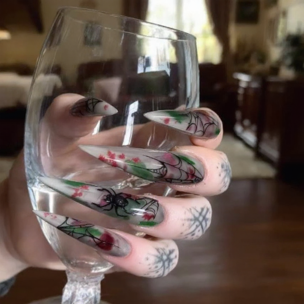 Poison Rose Gothic Stiletto Press-On Nails