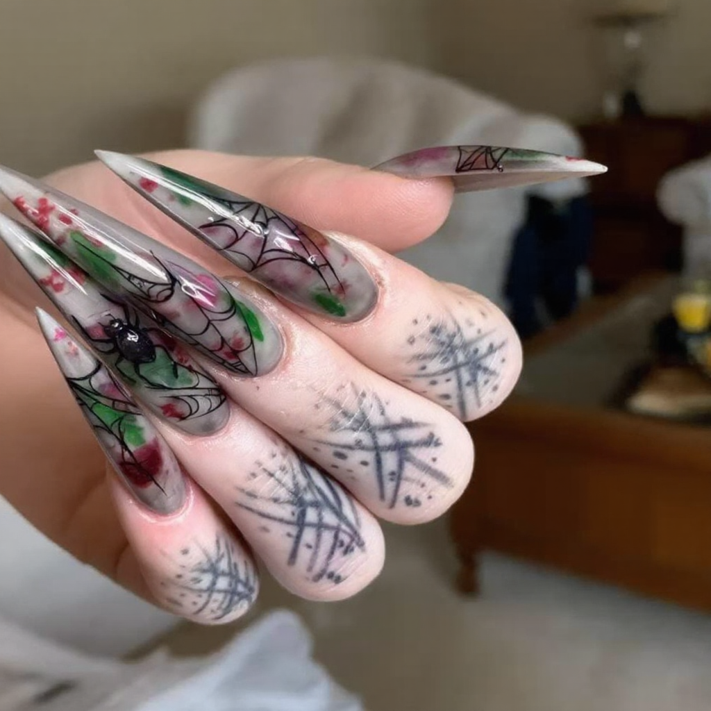 Poison Rose Gothic Stiletto Press-On Nails