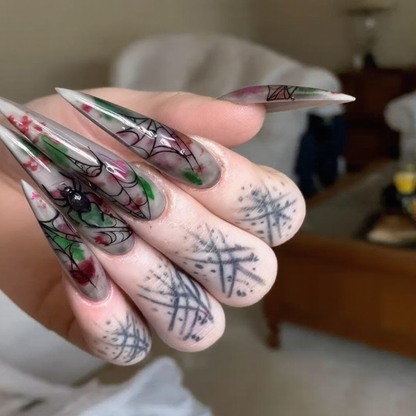 Poison Rose Gothic Stiletto Press-On Nails