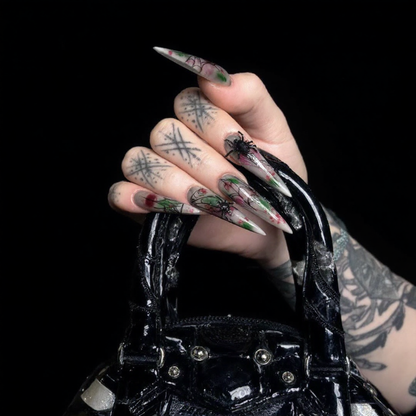Poison Rose Gothic Stiletto Press-On Nails