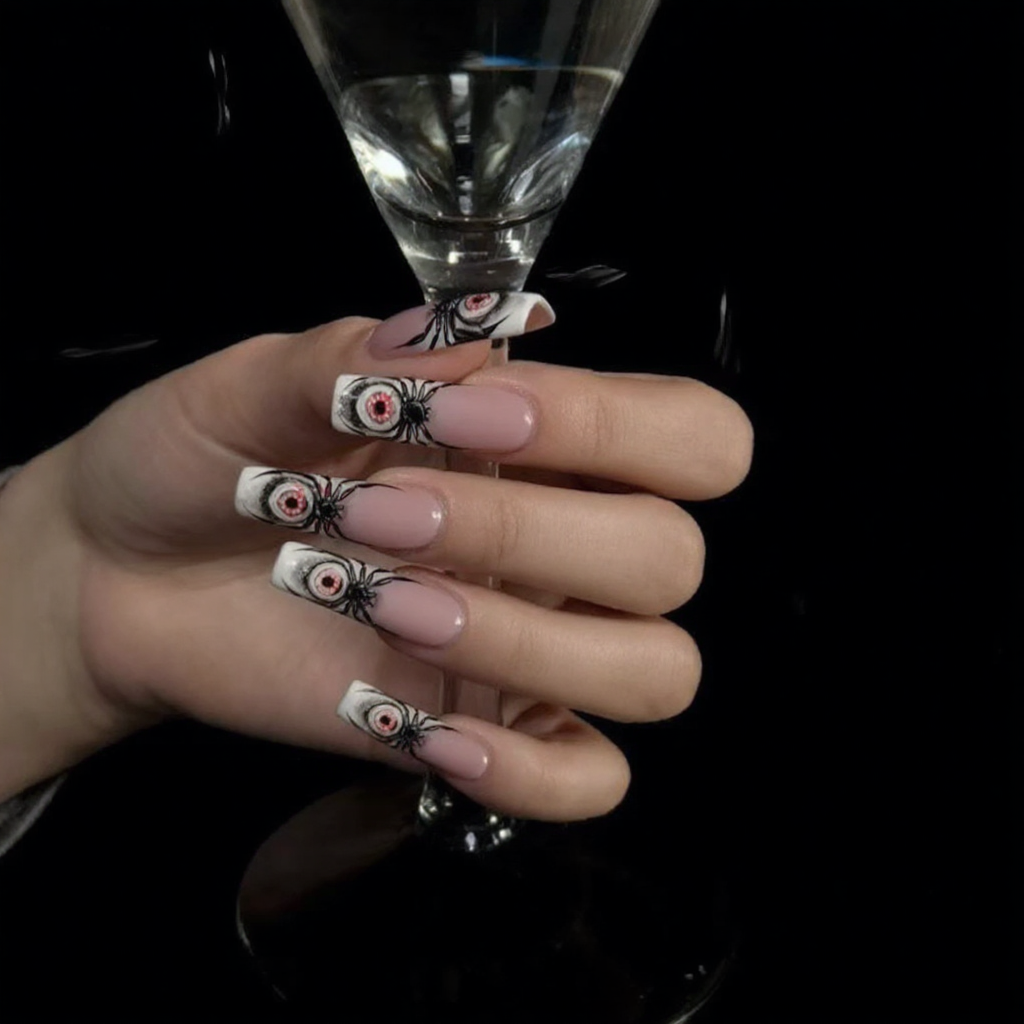 Evil Eye Gothic Square Press-On Nails