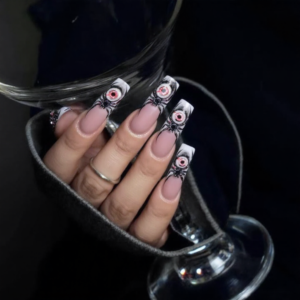 Evil Eye Gothic Square Press-On Nails
