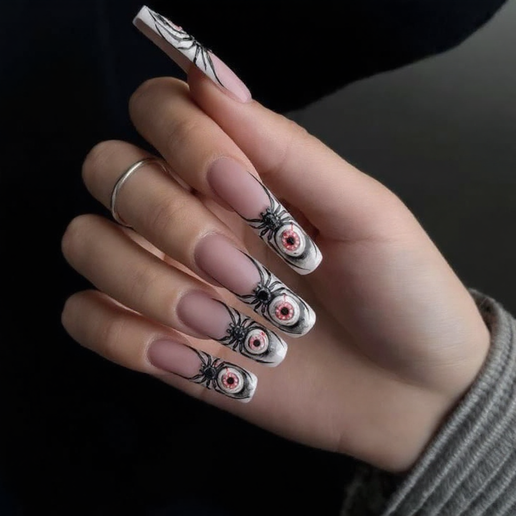 Evil Eye Gothic Square Press-On Nails
