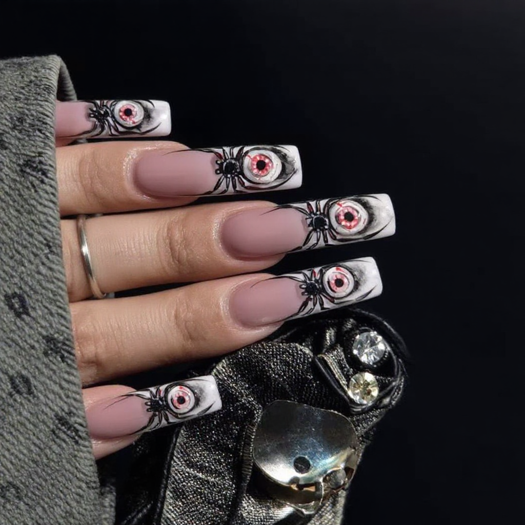 Evil Eye Gothic Square Press-On Nails