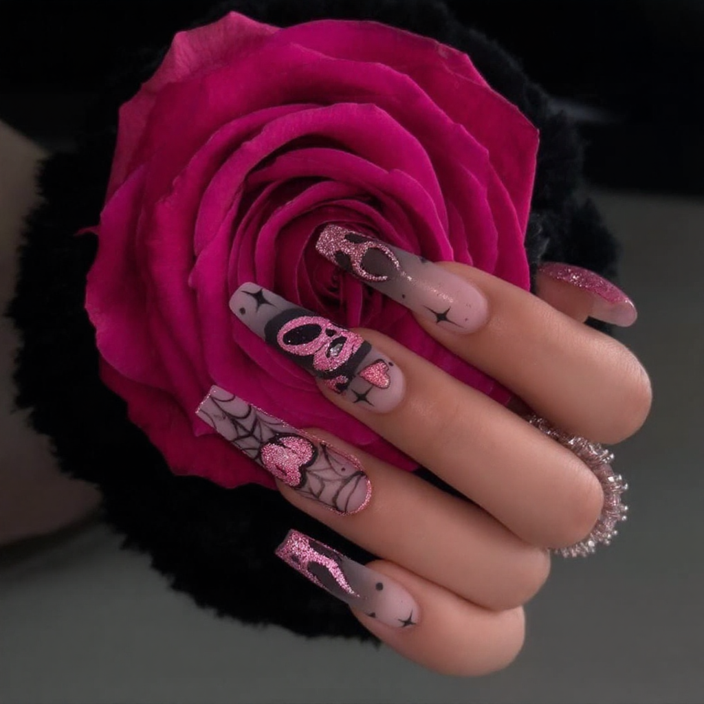 Pink Venom Gothic Press-On Nails