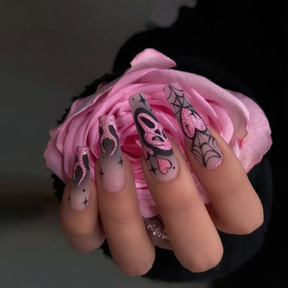 Pink Venom Gothic Press-On Nails