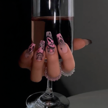 Pink Venom Gothic Press-On Nails