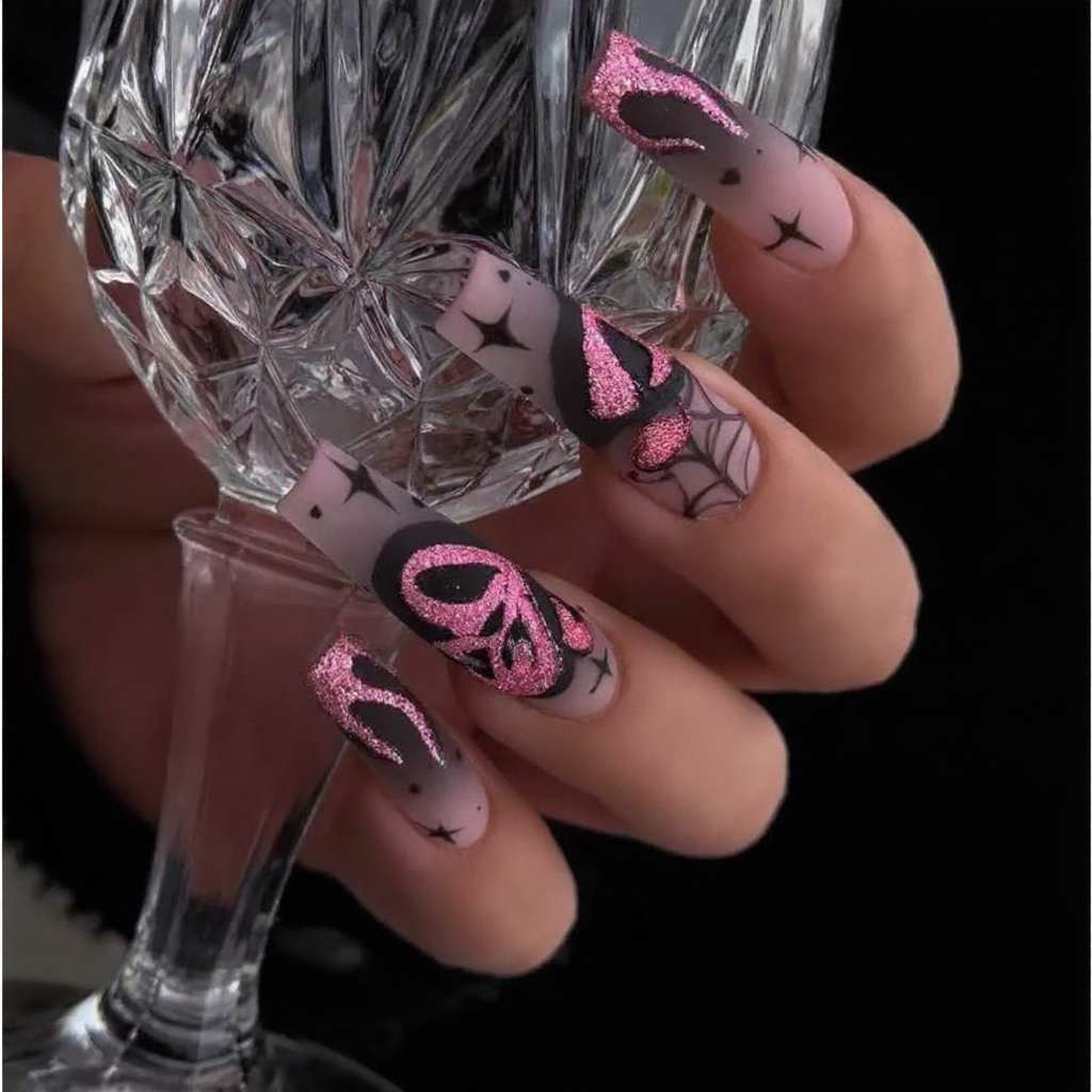 Pink Venom Gothic Press-On Nails