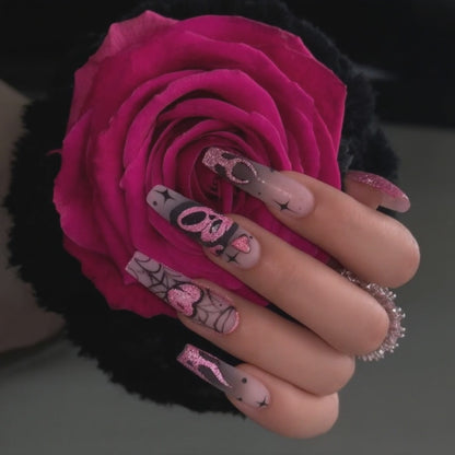 Pink Venom Gothic Press-On Nails
