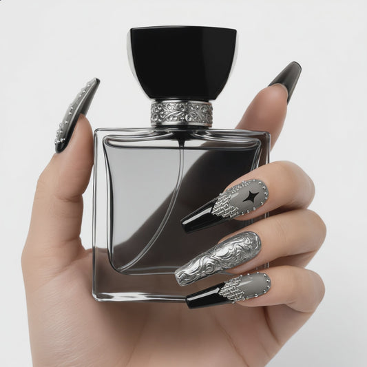 Black Ombre Gothic Press On Nails