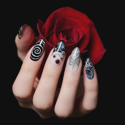 Midnight Web Gothic Press-On Nails