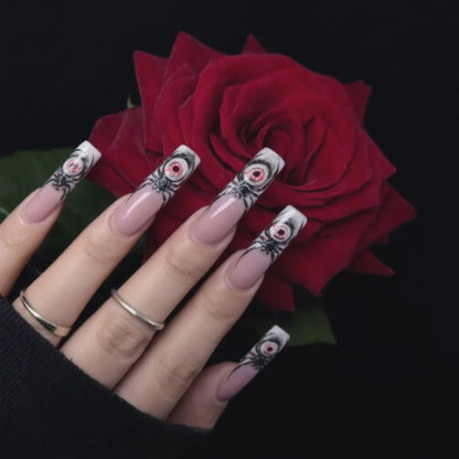 Evil Eye Gothic Square Press-On Nails